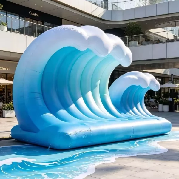 Outdoor Activity Decoration Inflatable Waves Inflatable Wave Shapes