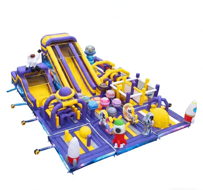 Buiten Volwassen Kinderen Sportspellen Inflatable Obstakel Springkasteel Glijbaan Combo Lucht Inflatable Kasteel
