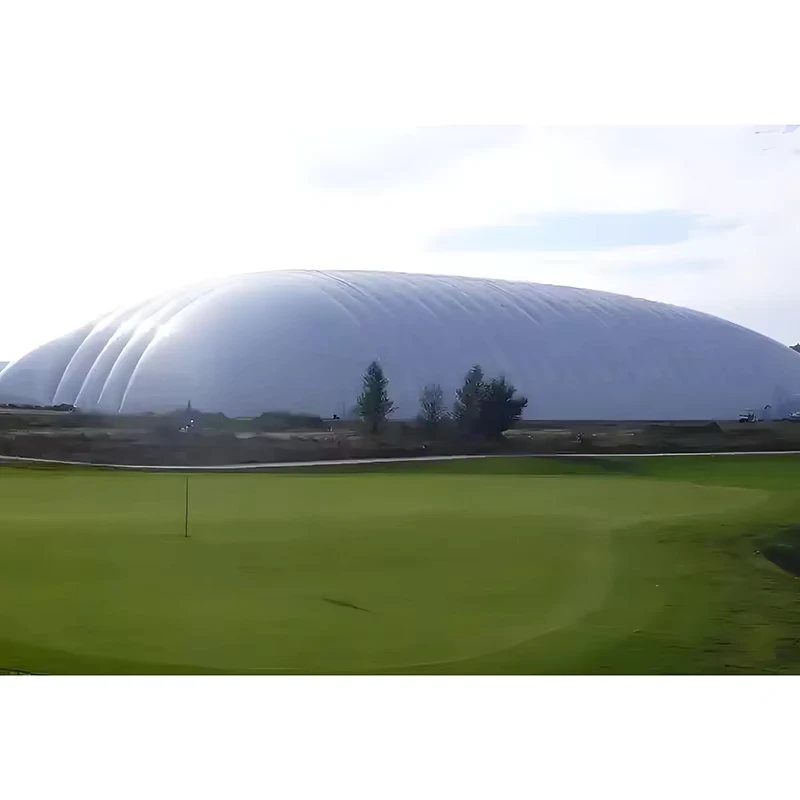 Tenda de domo de camping em PVC e PVDF para aventuras ao ar livre, estrutura suportada por membrana de ar, para cobertura de telhado de garagem