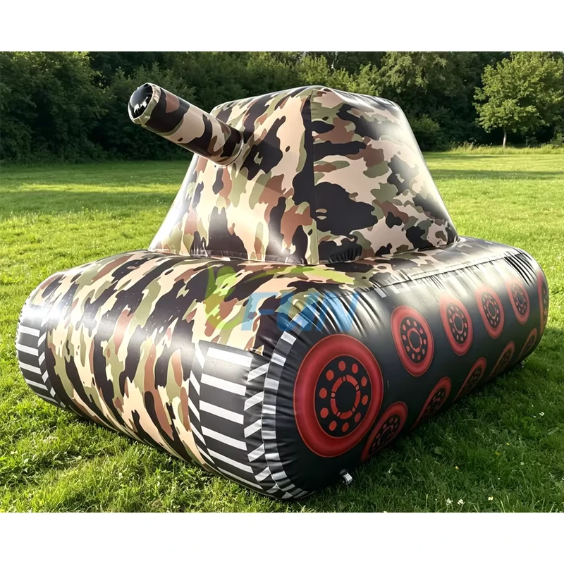 สิ่งกีดขวางปืน Paintball แบบพองอากาศกลางแจ้ง ทหารพราง 0.6มม PVC กันน้ำ Laser Tag Gel Blaster