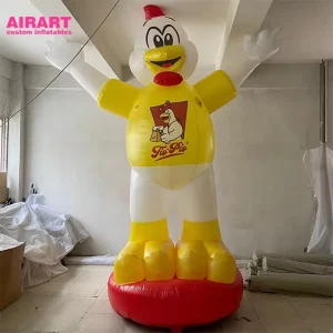 Outdoor Base Decoration Inflatable Chicken Inflatable Cartoon Chicken for Display