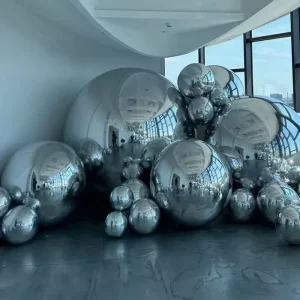 Outdoor Big Shiny Inflatable Silver Balls for Event