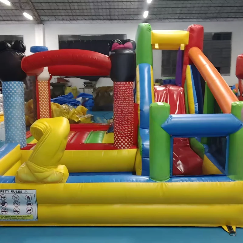 Outdoor Bounce House with Pool Bouncy Castle with Slide Jumping Castle with Slide and Pool Commercial Inflatable Castle