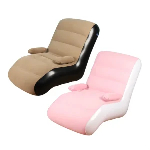 Outdoor Camping Inflatable Sofa Bed with Armrests Lounge Chair for Home Use