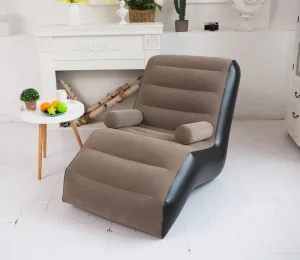 Outdoor Camping Leisure Inflatable Air Sofa S Shaped Lazy with Pump Comfortable Sofas for Relaxation Foldable Air Sofa Chair