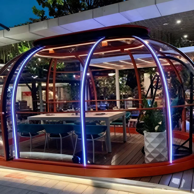 Casa Bolha Oval Inflável para Camping - Tenda Decorativa à Prova de Chuva com Isolamento Térmico e Céu Estrelado para Pátio de Hotel