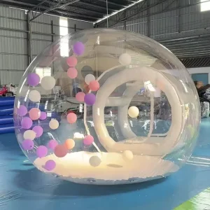 Carpa domo transparente inflable para bodas y camping al aire libre, casa de globos inflables
