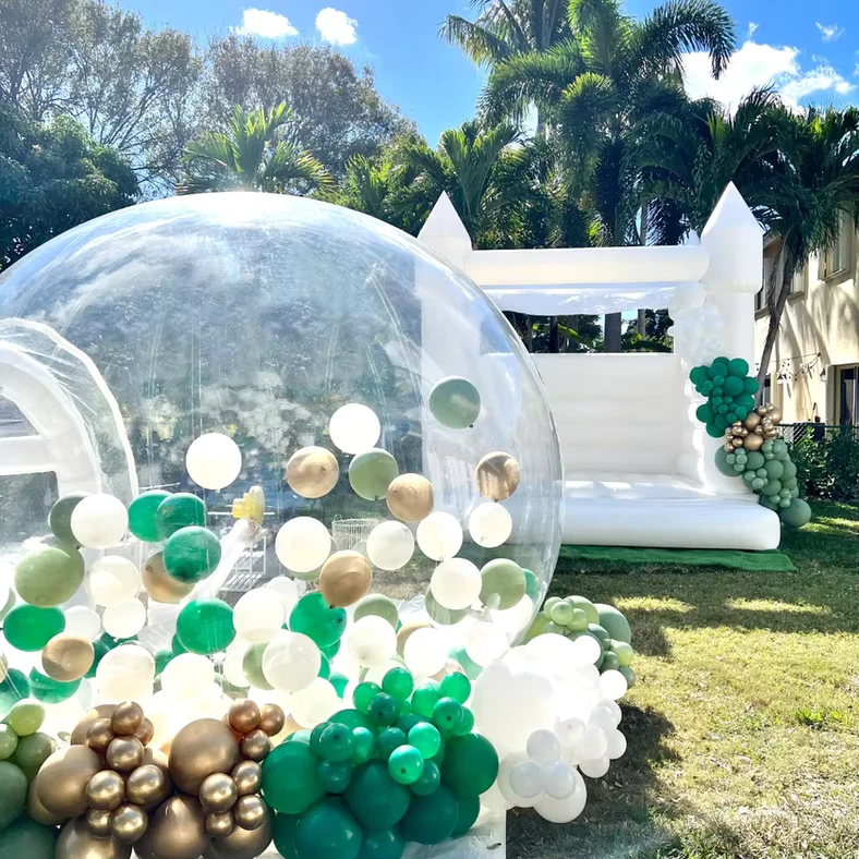 Tente dome transparente gonflable pour mariage en plein air, maison de ballons gonflables