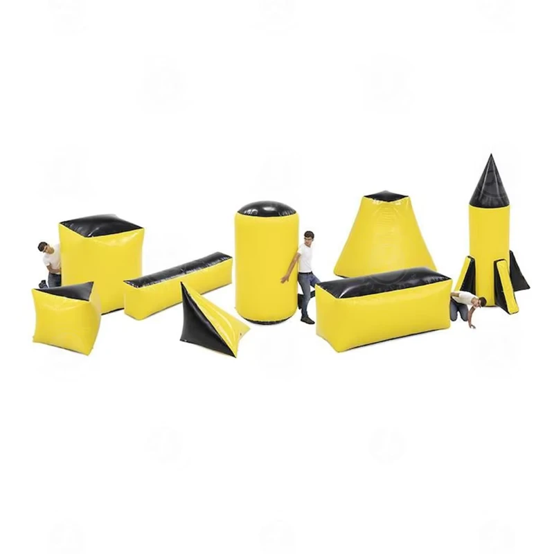 Outdoor Carnival Interactive Laser Tag Shooting Games Inflatable War Zone Paintball Bunkers