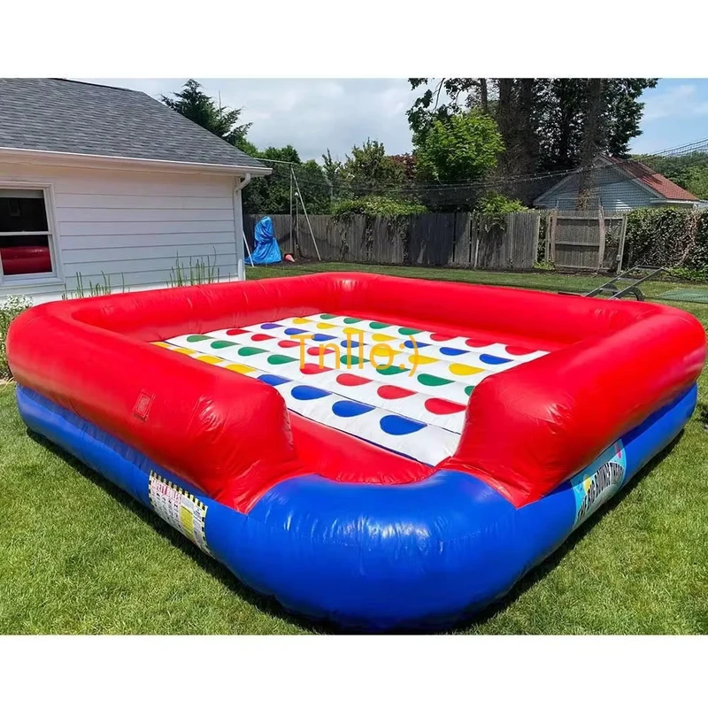 Jeux sportifs gonflables pour fête de carnaval en extérieur, matelas à air Twister pour enfants
