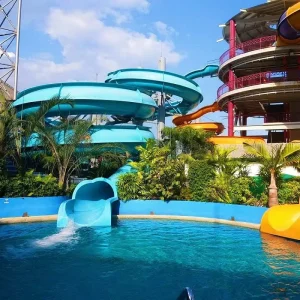 Outdoor Children Water Park Playground Adults Rides Water Play Fiberglass Slide
