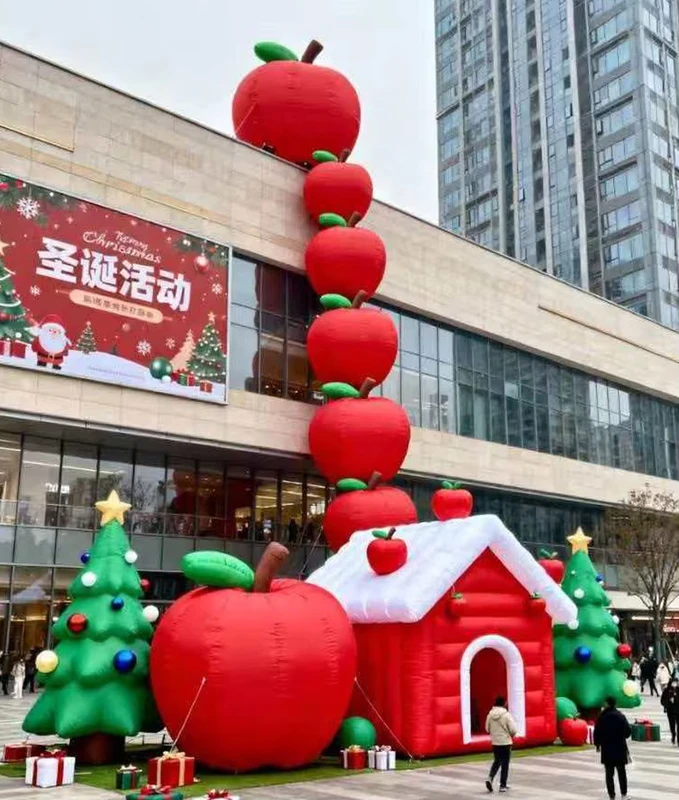 Babbo Natale Gonfiabile Gigante da Esterno con Luce LED, Resistente alle Intemperie, Impermeabile e Durevole, 8-10 piedi per Pubblicità