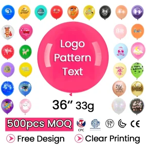 Outdoor Colorful Giant 36 Inch Decorative Helium Party Inflatable Logo Custom Latex Personalized Advertising Balloons with Logo