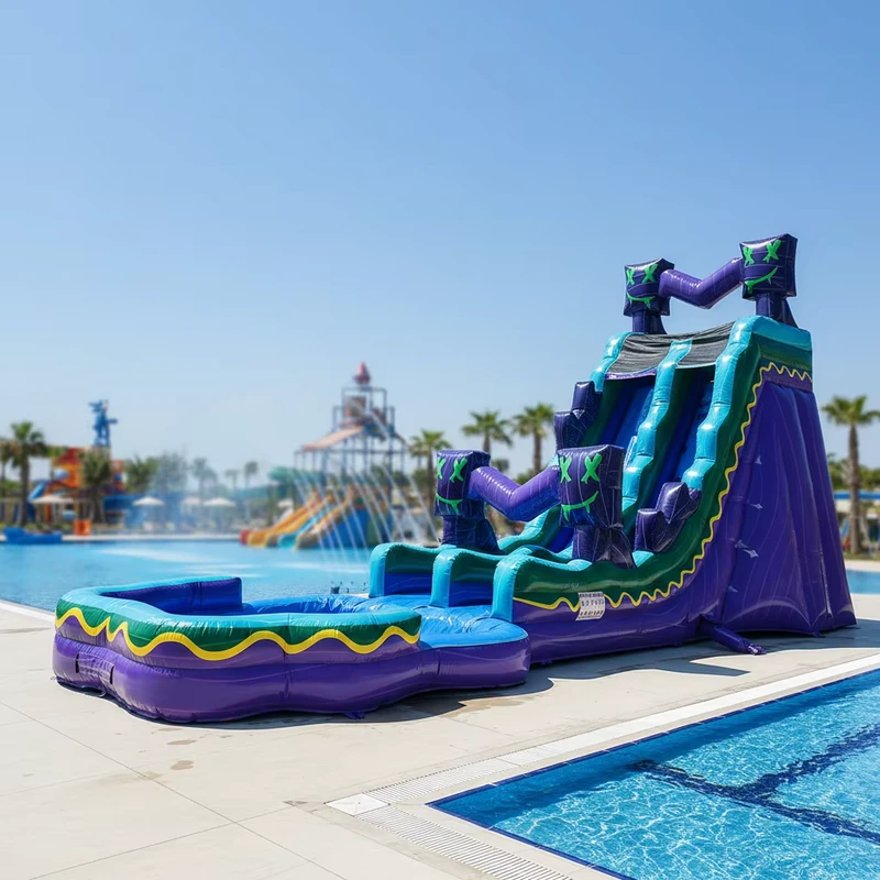Outdoor Commercial Adult Inflatable Bounce Water Slides With Pool Buy Inflatable Water Slide