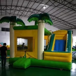 Bouncer Gonfiabile Commerciale per Esterni, Combo di Ostacoli per Bambini, Scivolo d'Acqua, Casa Gonfiabile a Forma di Animale