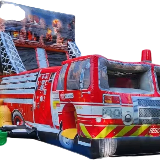 Taman Permainan Inflatable Komersial Luar Ruangan, Kastil dan Seluncuran Inflatable Tahan Lama untuk Anak-Anak