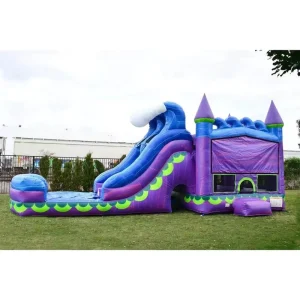 Outdoor Commercial Kids Chateaux Inflatable Bounce House Combo with Slide Customizable Size Easy Setup