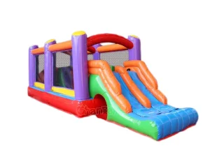 Outdoor Commercial Obstacle Course Bounce Jump Castle Slide Bouncer Combo Inflatable Playground Bouncy Obstacle Course Bouncers