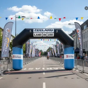 Outdoor Custom Printing PVC Inflatable Arch Gate Promotional Start Event Advertising Inflatables with Air Blower