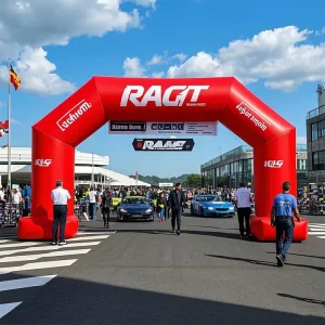 Busur Balap Inflatable Kustom Luar Ruangan untuk Promosi Pameran
