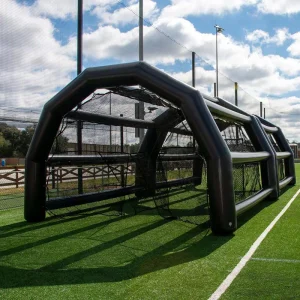 Outdoor Durable PVC Black Sport Court Inflatable Baseball Batting Cage for Adults