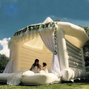 Outdoor Event Decor Inflatable Bouncer Wedding Bouncy Castle White Inflatable Bounce House