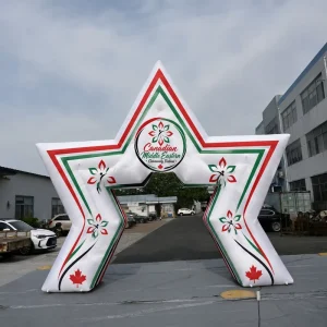 Arco en Forma de Estrella Inflable para Publicidad en Festivales al Aire Libre