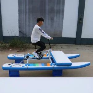 Outdoor Floating Inflatable PVC Pontoons Pedal Boat Water Bike for Water Play