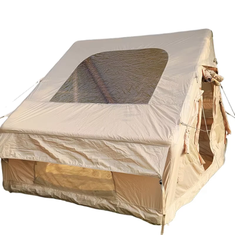 Outdoor Four Season Double Layer Two Bedrooms Waterproof UV Resistant Quick Automatic Opening Portable Camping Inflatable Tent