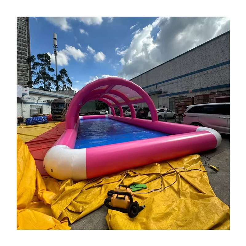 Bar gonfiabile commerciale per piscina all'aperto, casa galleggiante per feste in giardino, PVC di grado commerciale per adulti e bambini