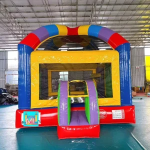 Castello gonfiabile commerciale divertente per esterni, enorme casa gonfiabile per affari