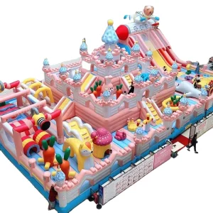 Outdoor Fun Pink House Inflatable Bouncer Bounce House Jumping Castle Park Party Inflatable Slide Castle For Kids