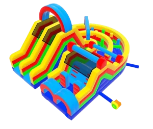 Outdoor Fun for Children and Adults in Inflatable Gaming Obstacle Courses
