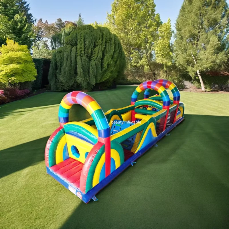 Outdoor Game Inflatable Trampoline Jungle Inflatable Obstacle Course Bouncy