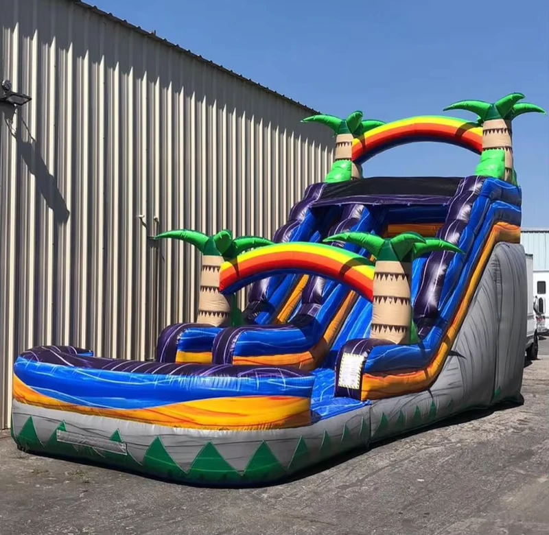 Grande scivolo gonfiabile per giochi all'aperto per bambini, scivolo d'acqua gonfiabile, scivolo d'acqua gonfiabile per adulti