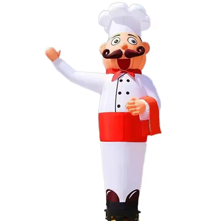 Buiten Reusachtige Reclame Opblaasbare Wapperende Lucht Dansers Opblaasbare Aangepaste Wapperende Arm Chef Lucht Dansers