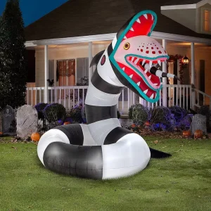 Outdoor Giant Airblown Sand Worm Halloween Inflatable Yard Decoration Built in LED Light