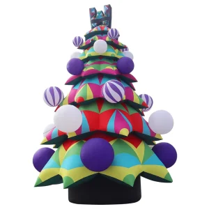Outdoor Giant Christmas Festival Inflatable Christmas Tree LED Light Inflatable Christmas Tree Balloon