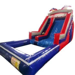 Outdoor Giant Commercial PVC Inflatable Water Slide with Pool for Adults Custom Logo & Color