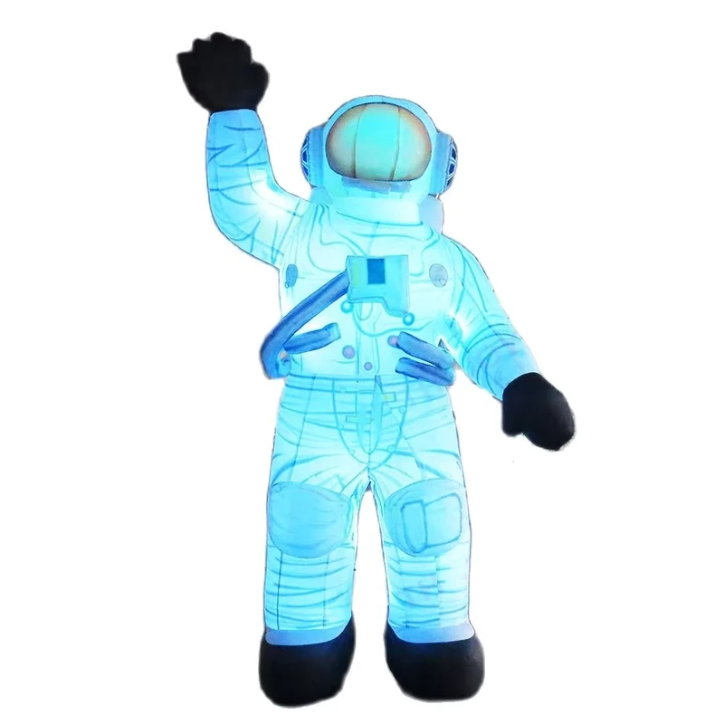 Außen Riesiges Aufblasbares Astronautenmodell Luftaufblasbarer Raumfahrer Cartoon mit LED-Licht für Werbe-Dekoration