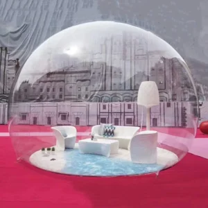 Outdoor Giant Inflatable Bubble Tent Dome Waterproof With Blower Transparent House Tent for Hotel Camping Wedding Event