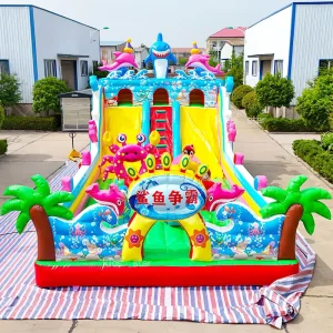 Outdoor Giant Inflatable Dry Slide for Kids Commercial Eco Friendly 1000kg Capacity 25 Children