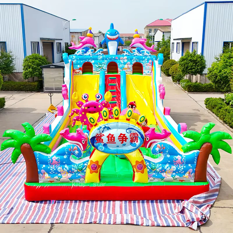 Outdoor Giant Inflatable Dry Slide for Kids Commercial Eco Friendly 1000kg Capacity 25 Children