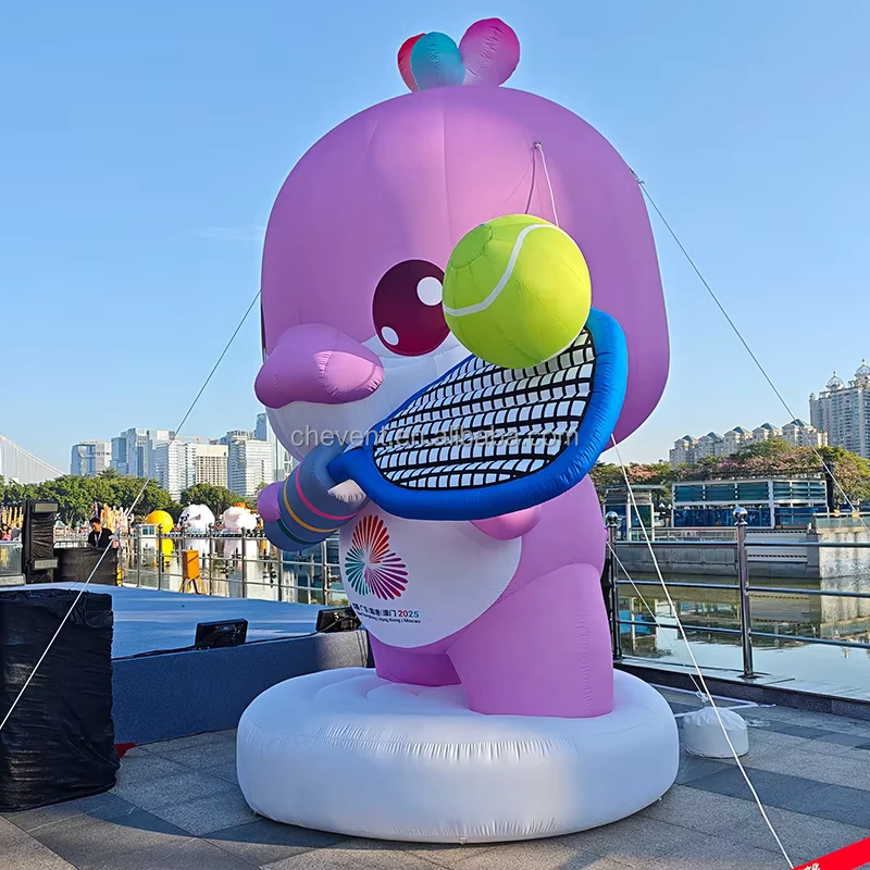Dekorasi Maskot Inflatable Raksasa Luar Ruangan dengan Pencahayaan, Balon Kartun Inflatable untuk Acara Iklan