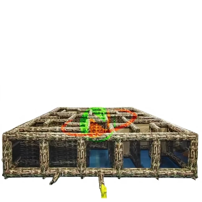 Curso de obstáculos inflable gigante para exteriores, laberinto de juego de material PVC, certificado CE para uso comercial, adultos y niños