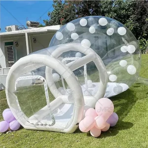 Outdoor Giant Transparent Inflatable Crystal Dome Bubble Tent PVC Material UV Protective Waterproof Flame Retardant Easy Setup