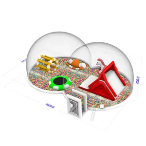 Outdoor Giant Transparent PVC Bubble Bounce House with Slide for Amusement Park Rent for Sale