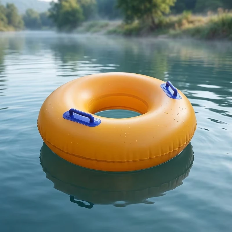 Outdoor Heavy Duty PVC Inflatable Swimming Tube for Water Parks Slides Custom Size Single River Tube Handles Pool Floating