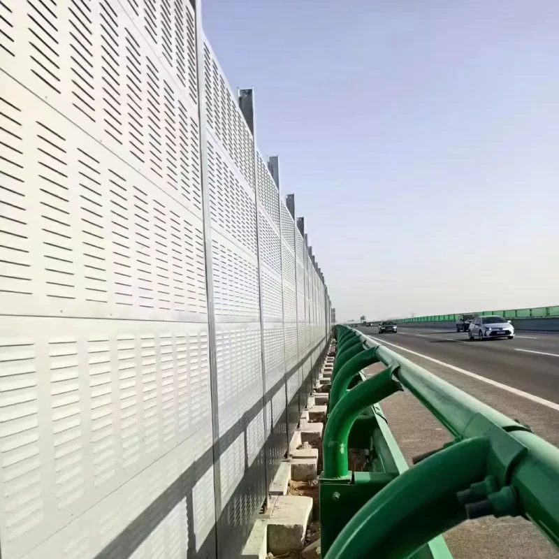 Outdoor Highway Noise Barrier Security Fence Micro Hole Design Metal Frame Galvanized PVC Coated Surface Customizable Sizes