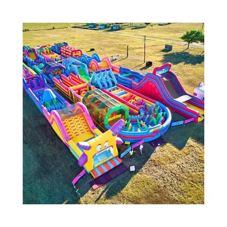 Gros château gonflable extérieur pour adultes et enfants, parc aquatique gonflable en PVC, parcours d'obstacles amusant à vendre